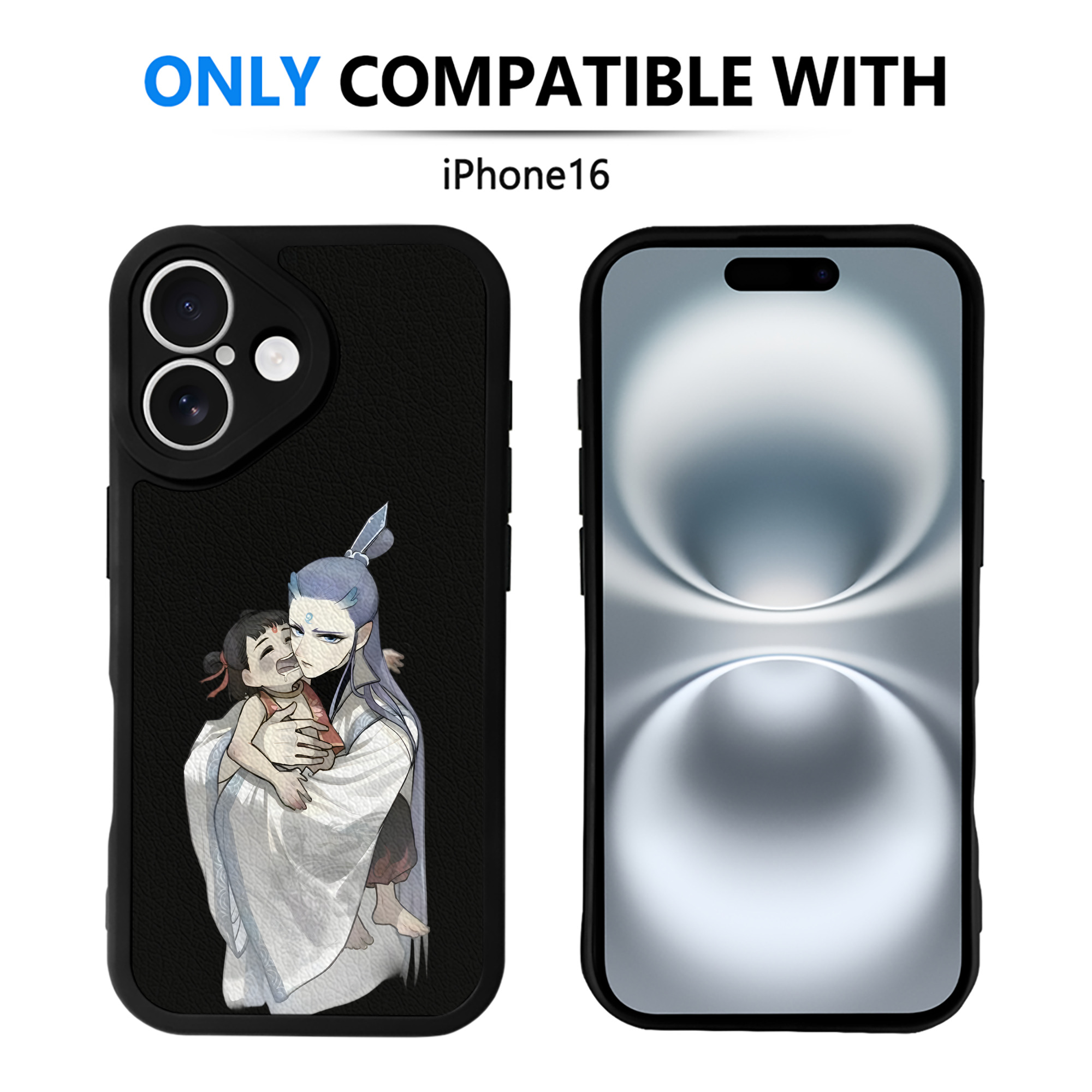 （画像用） Ne Zha 2 ナタ 魔童の大暴れ 【iPhone 16シリーズ対応】シリコンスマホケース（レザー調） 材質：シリコン